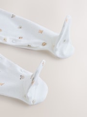White Mini Safari Animals 7 Pack Baby Sleepsuits (0-2yrs) - Image 13 of 14