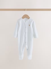 White Mini Safari Animals 7 Pack Baby Sleepsuits (0-2yrs) - Image 3 of 14