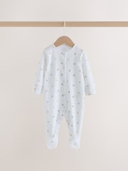 White Mini Safari Animals 7 Pack Baby Sleepsuits (0-2yrs) - Image 4 of 14