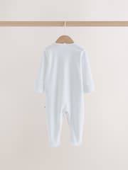 White Mini Safari Animals 7 Pack Baby Sleepsuits (0-2yrs) - Image 5 of 14