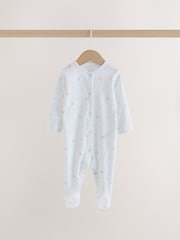 White Mini Safari Animals 7 Pack Baby Sleepsuits (0-2yrs) - Image 7 of 14