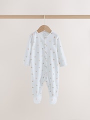 White Mini Safari Animals 7 Pack Baby Sleepsuits (0-2yrs) - Image 8 of 14