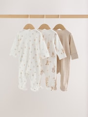 Neutral Bear Sleepsuits 3 Pack (0-2yrs) - Image 2 of 9