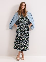 Phase Eight Black Luisa Floral Dress - Image 7 of 8