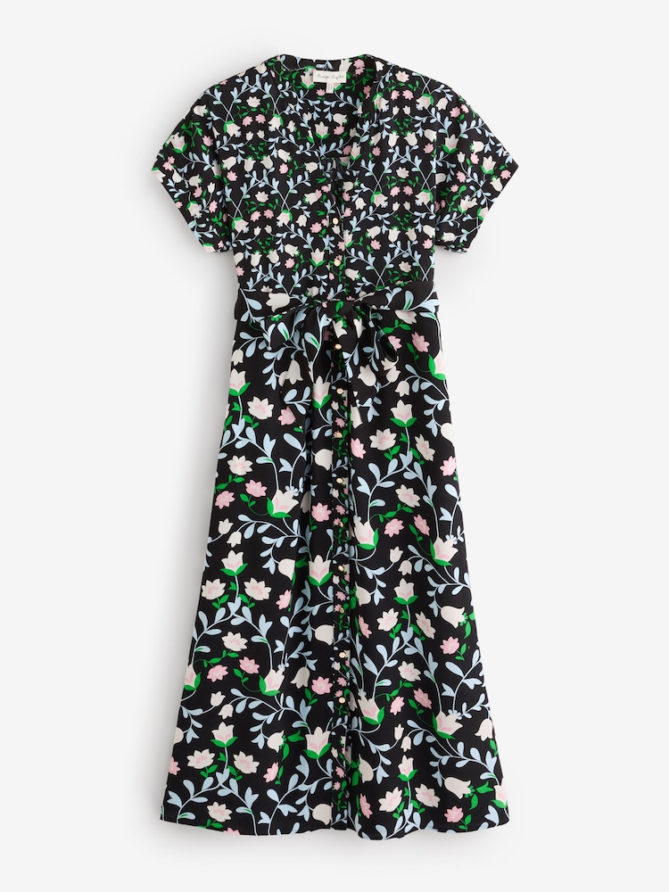 Phase Eight Black Luisa Floral Dress - Image 8 of 8