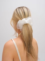 Jon Richard White Bridal Scrunchie - Image 1 of 3