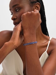 Jon Richard Sapphire Chain Stretch Bracelet - Imaginea 2 din 2