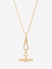 Jon Richard Gold Tone Pave T Bar Necklace - Image 1 of 1