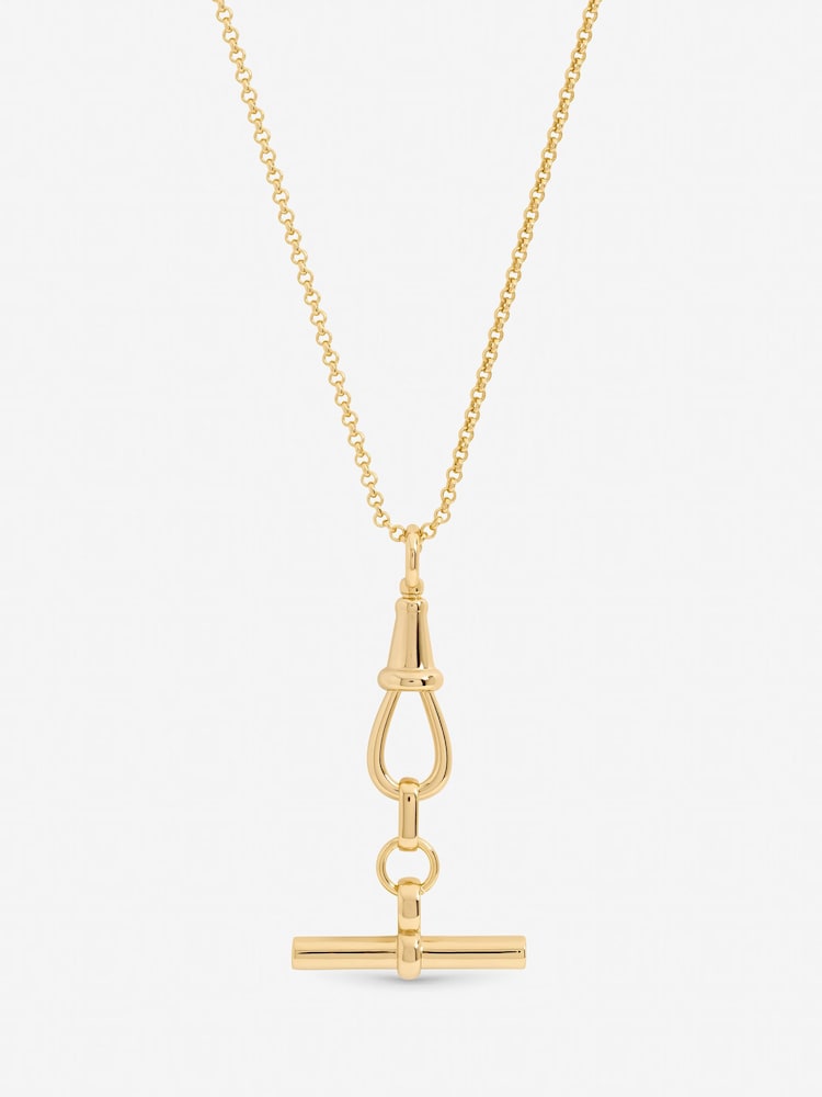 Ton de auriu - Jon Richard Pave T Bar Necklace - Imaginea 3 din 3