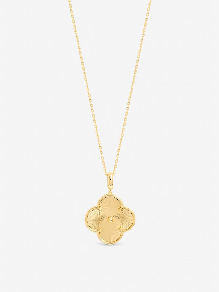 Jon Richard Gold Tone Long Clover Necklace Pendant - Image 1 of 3 Jon Richard Gold Tone Long Clover Necklace Pendant - Image 1 of 3