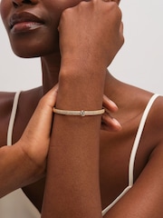 Jon Richard Gold Tone Crystal and Pave Stone Bangle - Image 1 of 3