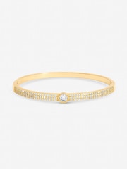 Jon Richard Gold Tone Crystal and Pave Stone Bangle - Image 3 of 3
