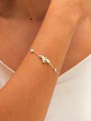 Jon Richard Gold Tone Mother of Pearl Bumblebee Bracelet - Image 3 of 3