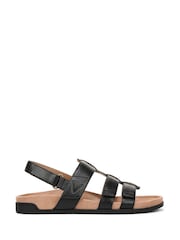 Vionic Black Eureka Regular Fit Arch Support Strappy Sandals - Image 1 of 7