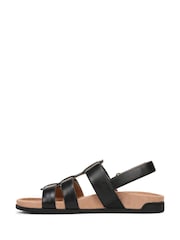 Vionic Black Eureka Regular Fit Arch Support Strappy Sandals - Image 2 of 7