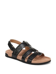 Vionic Black Eureka Regular Fit Arch Support Strappy Sandals - Image 3 of 7