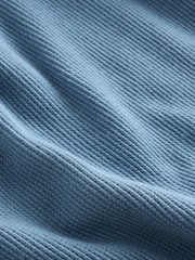 Blue Texture Long Sleeve Heavyweight Varsity T-Shirt (3-16yrs) - Image 4 of 4