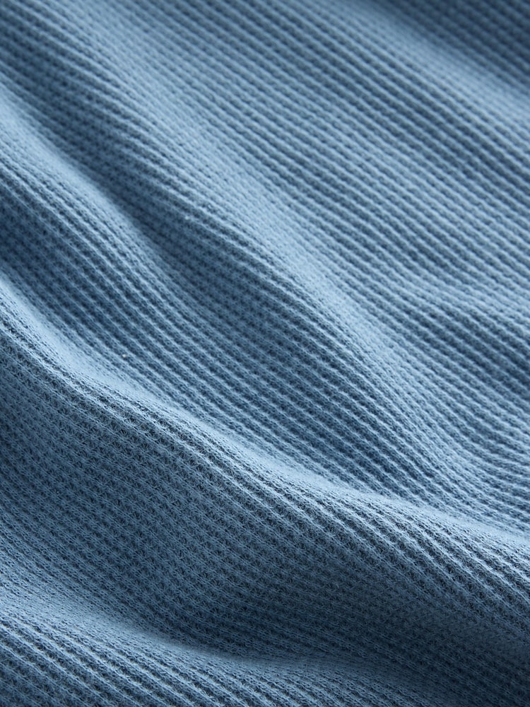 Blue Texture Long Sleeve Heavyweight Varsity T-Shirt (3-16yrs) - Image 4 of 4 Blue Texture Long Sleeve Heavyweight Varsity T-Shirt (3-16yrs) - Image 4 of 4