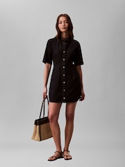 Calvin Klein Black Scuba Crepe Jumpsuit - Image 1 of 5