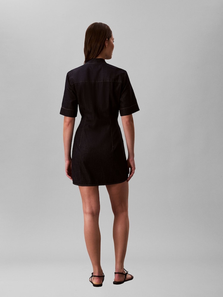 Calvin Klein Black Scuba Crepe Jumpsuit - Image 2 of 5