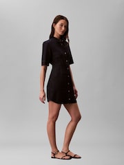 Calvin Klein Black Scuba Crepe Jumpsuit - Image 3 of 5