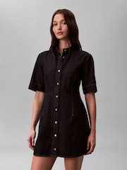 Calvin Klein Black Scuba Crepe Jumpsuit - Image 4 of 5