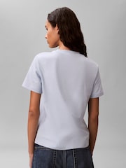 Calvin Klein Blue Monogram Logo T-Shirt - Image 3 of 5