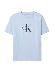 Calvin Klein Blue Monogram Logo T-Shirt - Image 5 of 5
