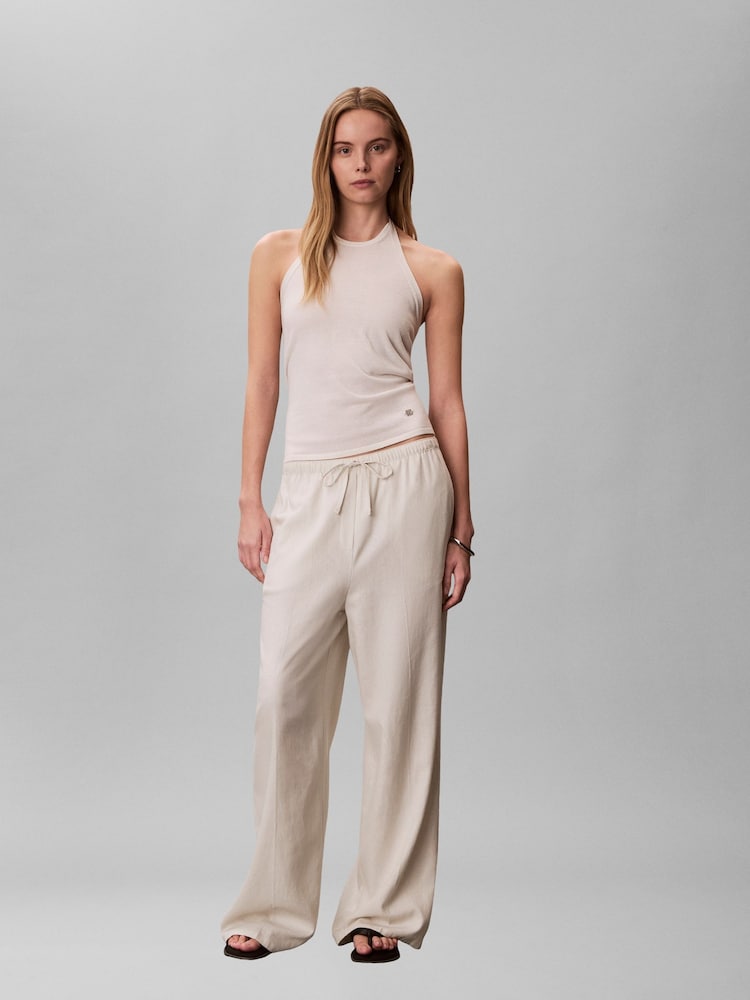 Calvin Klein Linen Weekend Casual Trousers - תמונה 1 מתוך 6