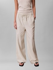 Calvin Klein Linen Weekend Casual Trousers - תמונה 2 מתוך 6