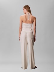 Calvin Klein Linen Weekend Casual Trousers - תמונה 3 מתוך 6