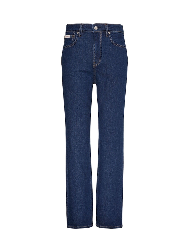 Calvin Klein Jeans The Brooke Straight Blue Jeans - Imaginea 1 din 1