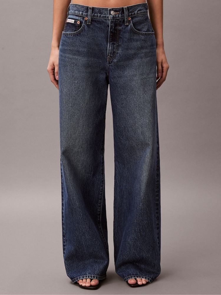 Calvin Klein Jeans Wide Leg Blue Jeans - Image 1 of 5