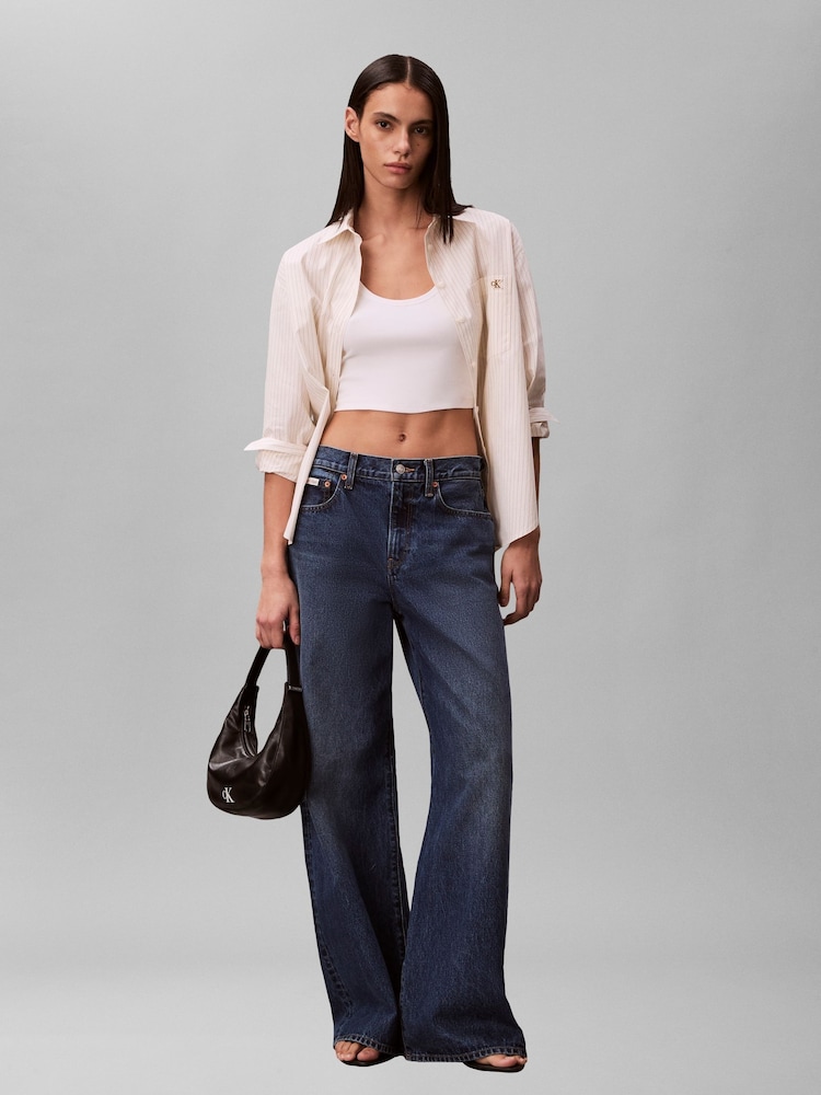 Calvin Klein Jeans Wide Leg Blue Jeans - Image 2 of 5