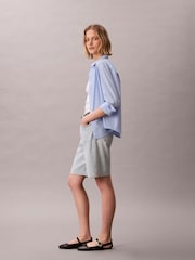 Calvin Klein Blue Denim Bermuda Shorts - Image 4 of 5