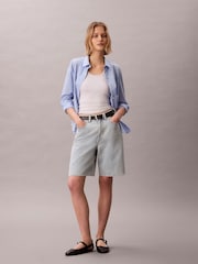 Calvin Klein Blue Denim Bermuda Shorts - Image 5 of 5