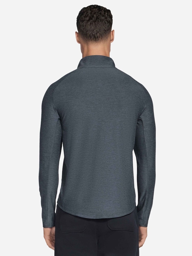 Skechers Black Go Dri All Day Performance 1/4 Zip Sweat Shirt - Image 2 of 3 Skechers Black Go Dri All Day Performance 1/4 Zip Sweat Shirt - Image 2 of 3