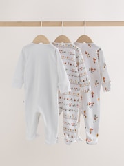 White Baby Christmas Sleepsuits 3 Pack (0mths-2yrs) - Image 10 of 14
