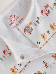 White Baby Christmas Sleepsuits 3 Pack (0mths-2yrs) - Image 12 of 14