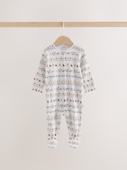 White Baby Christmas Sleepsuits 3 Pack (0mths-2yrs) - Image 7 of 14