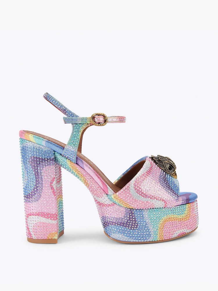 Kurt Geiger London Pink Kensington Platform Sandals - Image 1 of 4