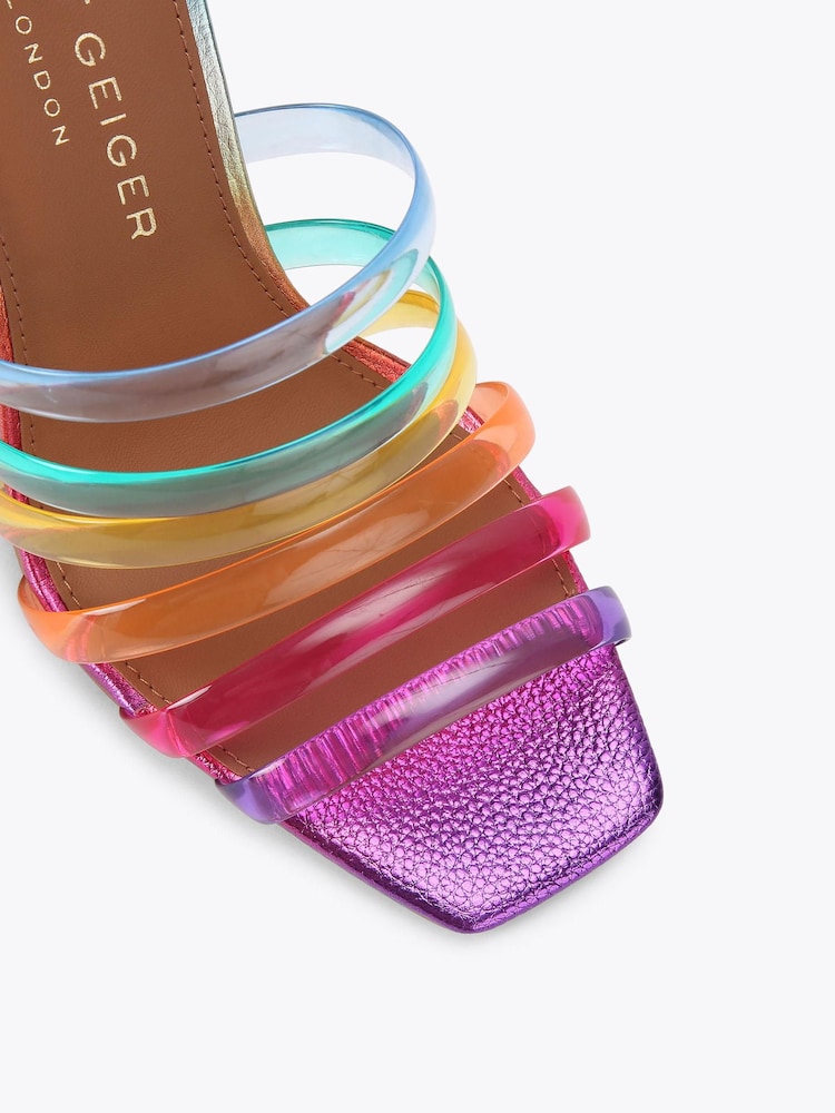 Kurt Geiger London Pink Multi Jelly Strap 105 Sandals - Image 5 of 5