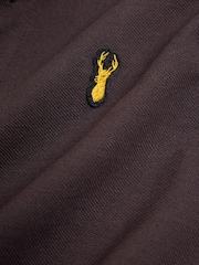 Chocolate Brown Stag Long Sleeve Polo Shirt (3-16yrs) - Image 3 of 4