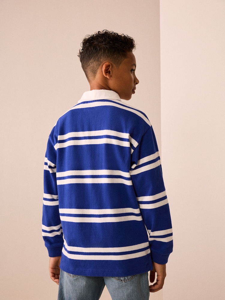 Cobalt Blue Rugby Polo Shirt (3-16yrs) - Image 2 of 2 Cobalt Blue Rugby Polo Shirt (3-16yrs) - Image 2 of 2
