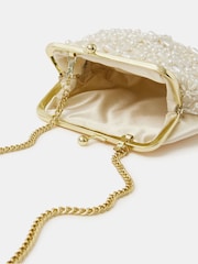 Angels By Accessorize Natural Pearl Flower Clip Frame Bag - Image 2 of 2