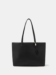 Accessorize Black Charm Faux Leather Tote Bag - Image 1 of 3