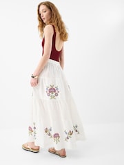 Accessorize Floral Embroidered Tiered Maxi Skirt - Slika 2 od 4