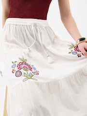 Accessorize Floral Embroidered Tiered Maxi Skirt - Slika 3 od 4