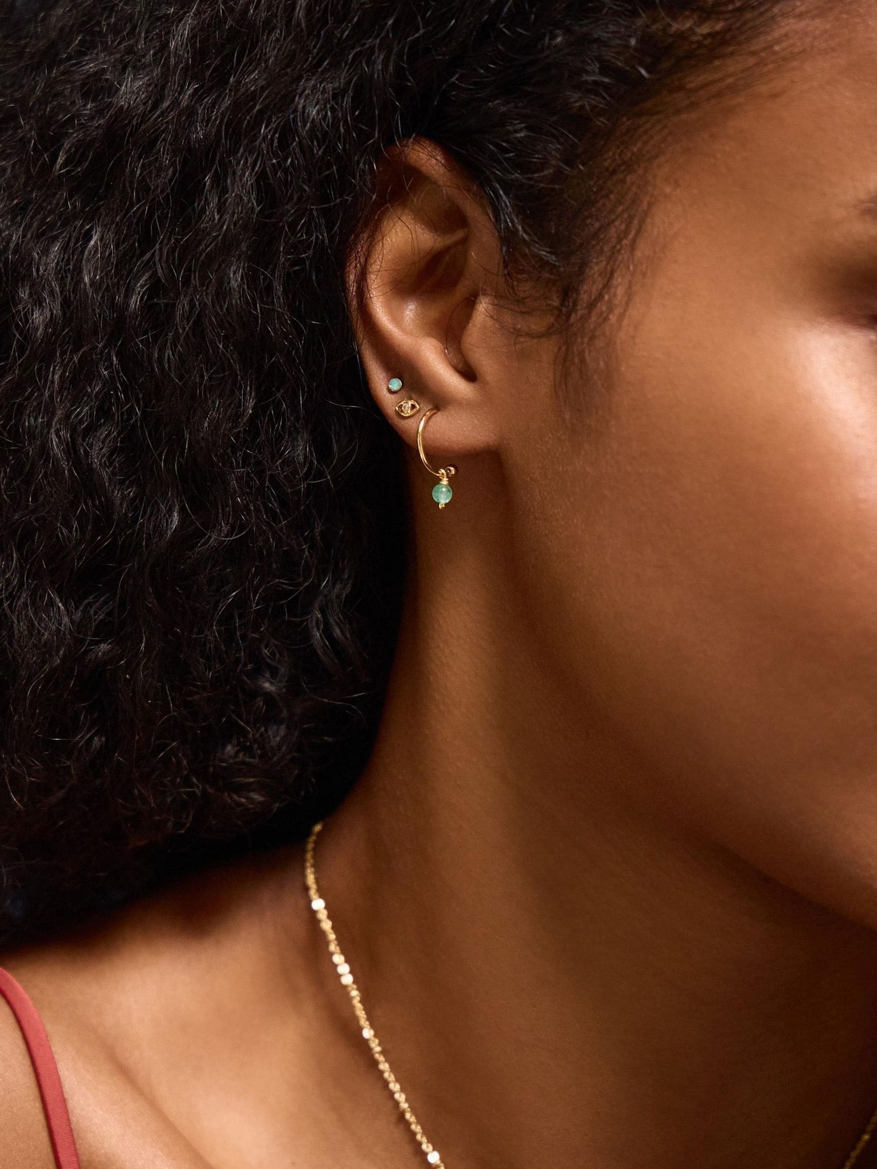 Next：日本 Accessorize 14K ゴールドメッキ セレスティアル スタッド