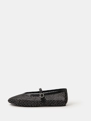 Accessorize Rhinestone Mesh Mary Jane Ballet Flats - Bild 2 von 3